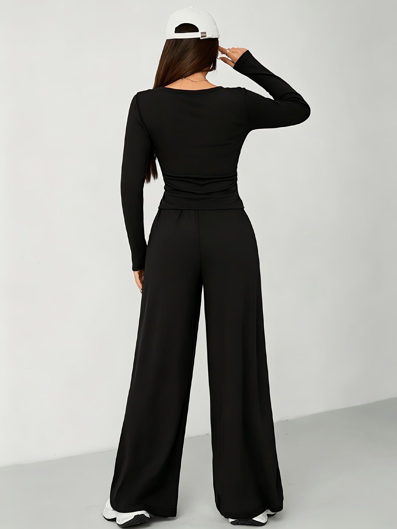 Women's Casual Pants – Deep Grey / Dark Gray detail view