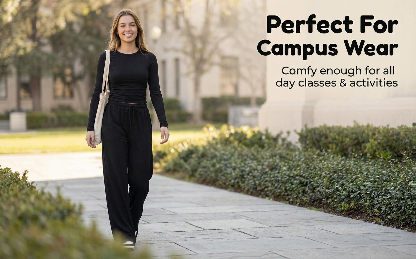Women's Casual Pants – Deep Grey / Dark Gray detail view