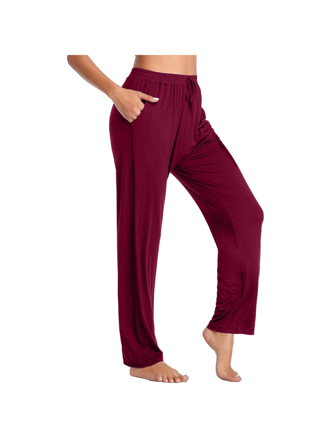 Women's Casual Pants - Drawstring Waist Relaxed fit – view 4