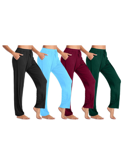 Women's Casual Pants - Drawstring Waist Relaxed fit – Black option – main product image