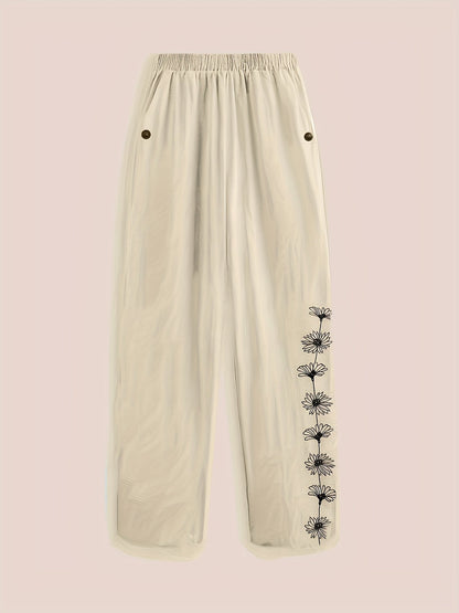 Women's Casual Pants - Elastic Waist With Pockets 88 detail view