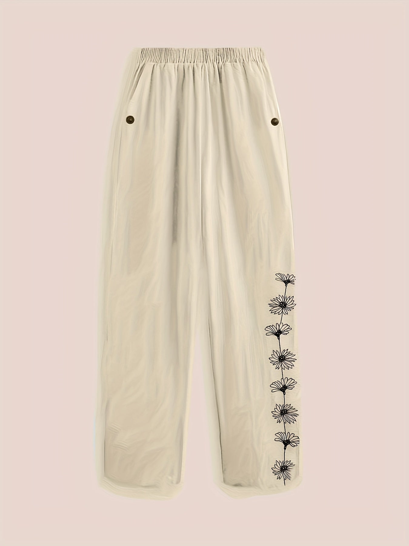 Women's Casual Pants - Elastic Waist With Pockets 88 – view 13