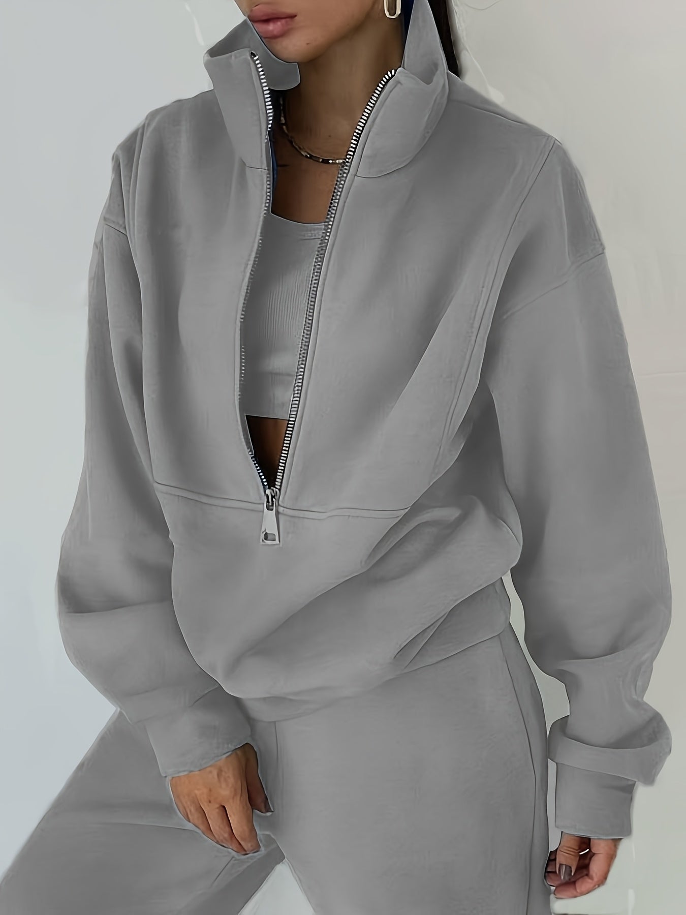 Women's Casual Pants – Grey detail view