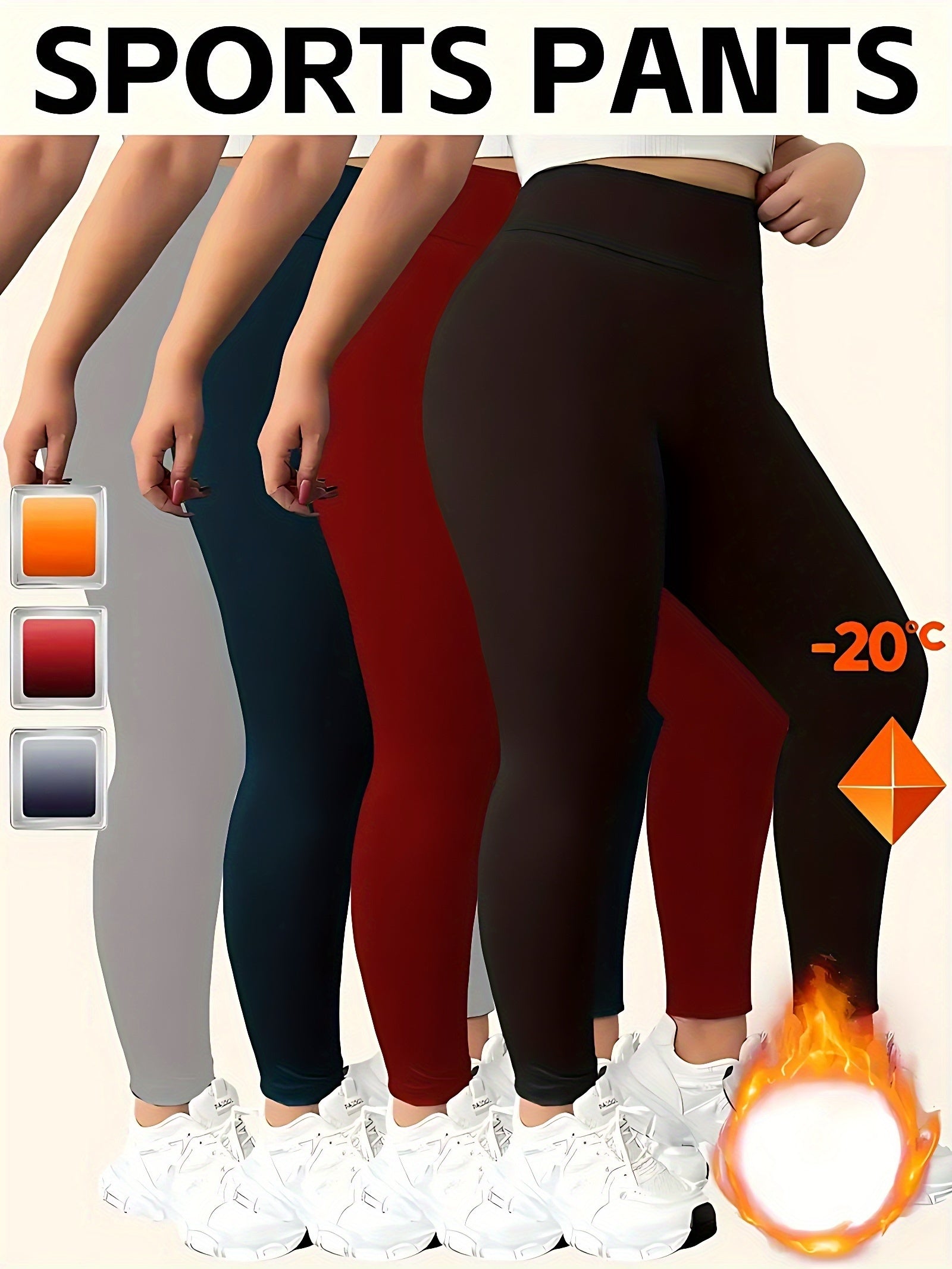 Women's Casual Pants - High Waist – 4-Color Selection detail view