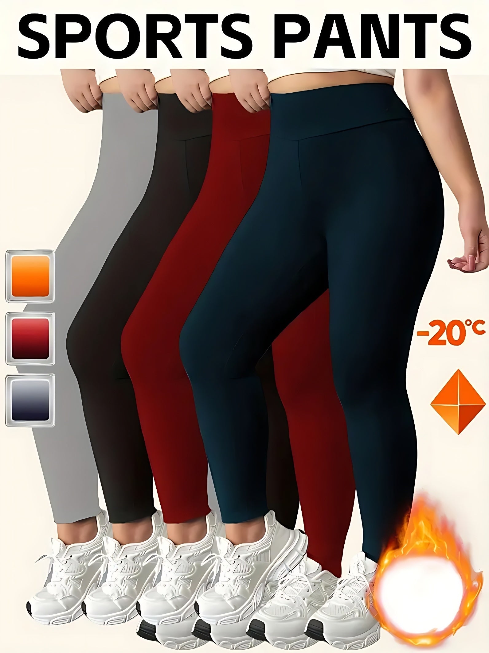 Women's Casual Pants - High Waist – 4-Color Selection detail view