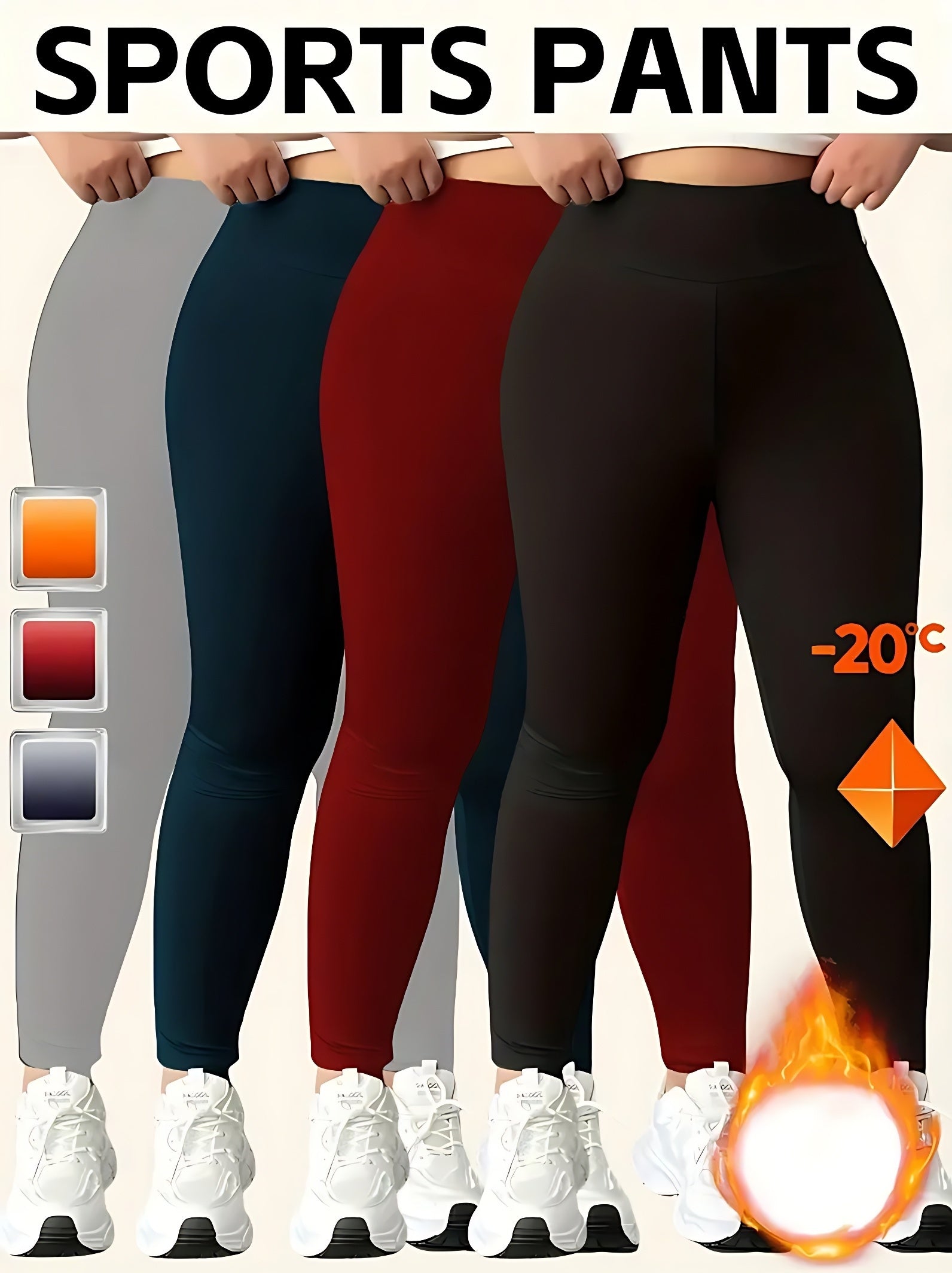 Women's Casual Pants - High Waist – 4-Color Selection detail view