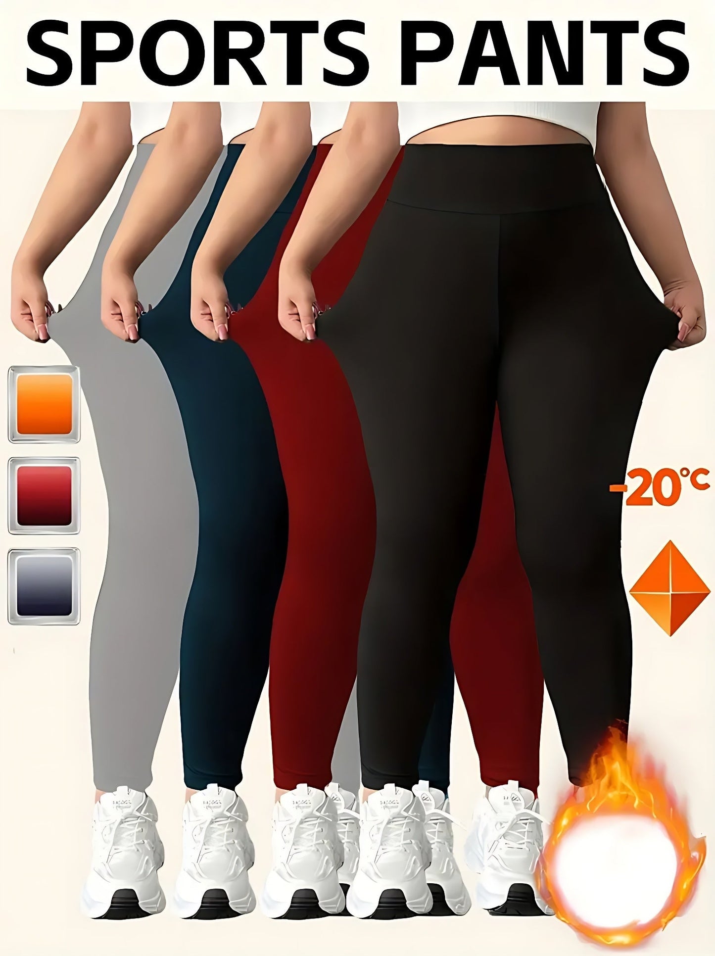 Women's Casual Pants - High Waist – 4-Color Selection – Gray option – view 3
