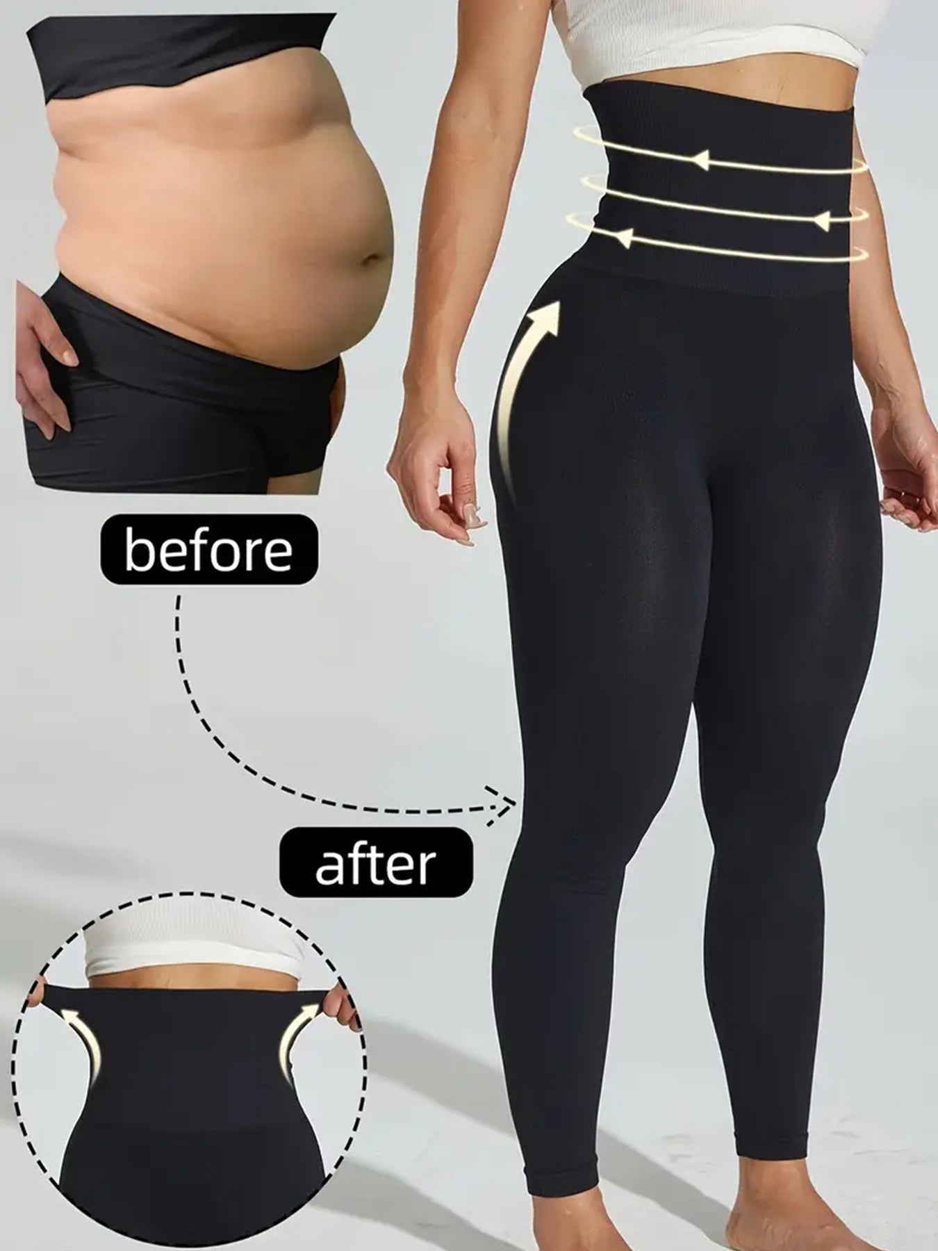 Women's Casual Pants - High Waist – High Waist styling detail view