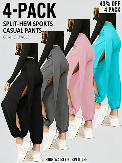 Women's Casual Pants - High Waist Relaxed fit detail view