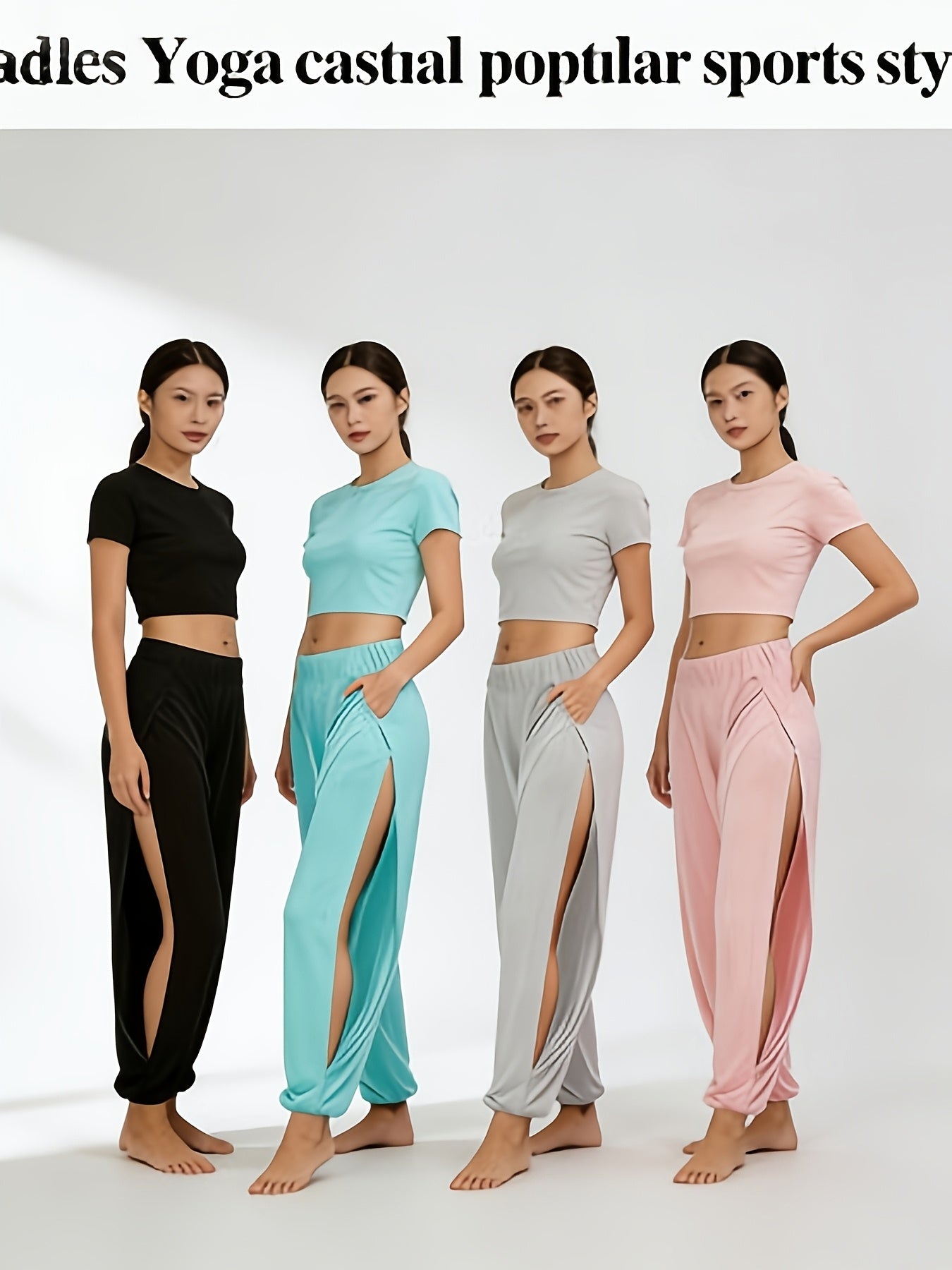 Women's Casual Pants - High Waist Relaxed fit detail view