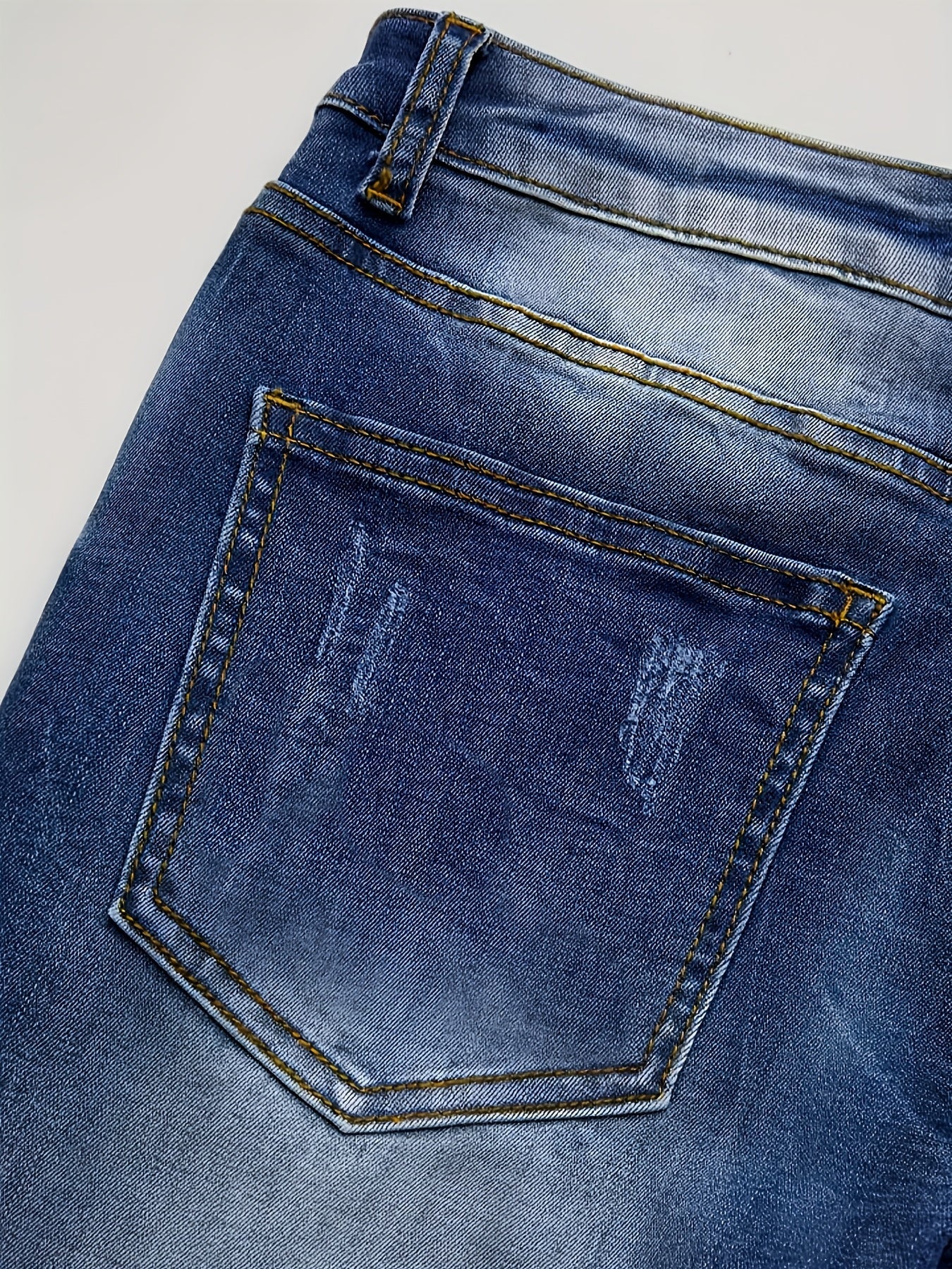 Women's Casual Pants - High Waist – Sea Blue / Black detail view