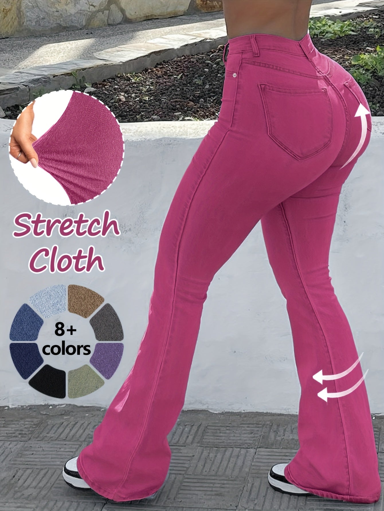 Women's Casual Pants - High Waist With Pockets 51 detail view