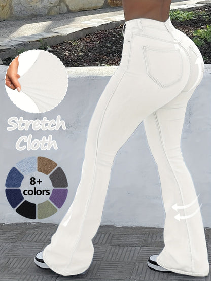 Women's Casual Pants - High Waist With Pockets 51 detail view