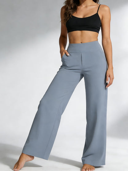 Women's Casual Pants - High Waist With Pockets – view 6