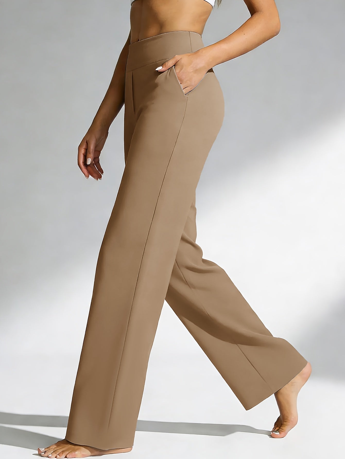 Women's Casual Pants - High Waist With Pockets – view 14