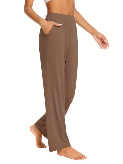 Women's Casual Pants - Pocket Detail Wide leg detail view