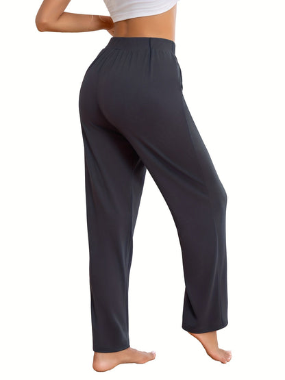 Women's Casual Pants - Pocket Detail Wide leg detail view