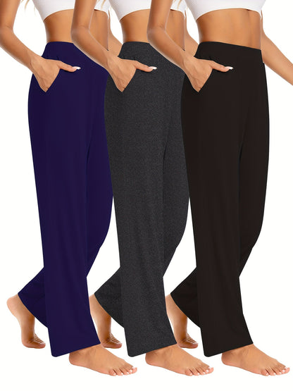Women's Casual Pants - Pocket Detail Wide leg – Black option – view 4