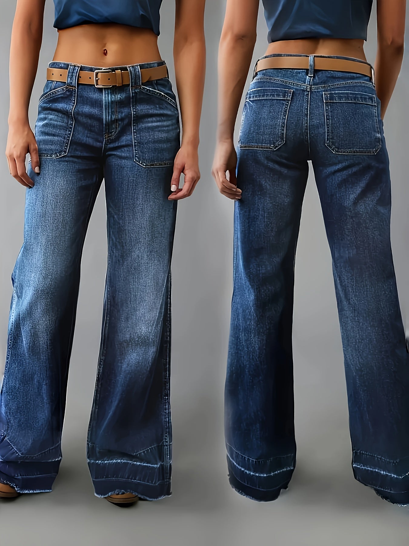 Women's Casual Pants – Sea Blue detail view