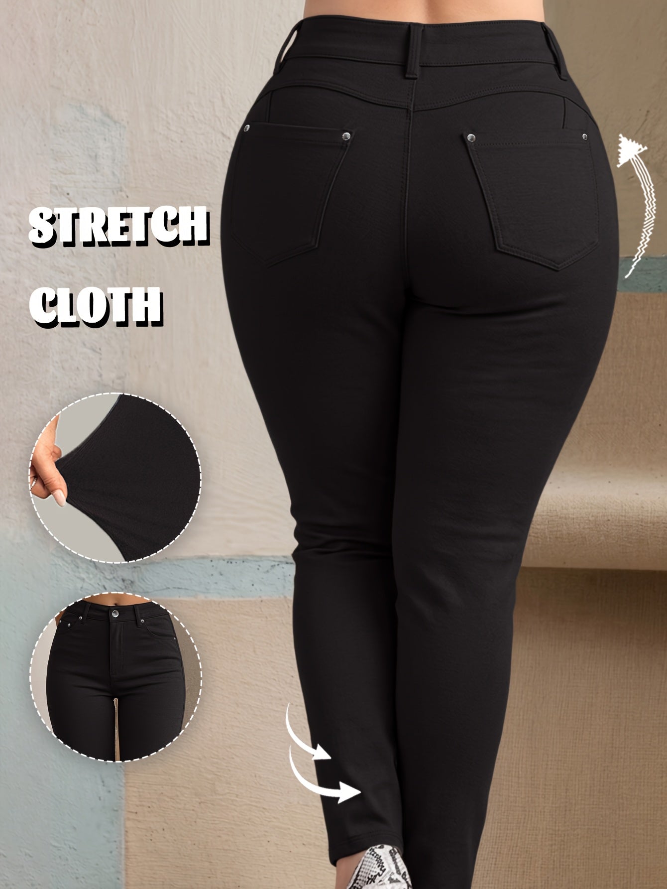 Women's Casual Pants - Stretch Slim fit 81 detail view