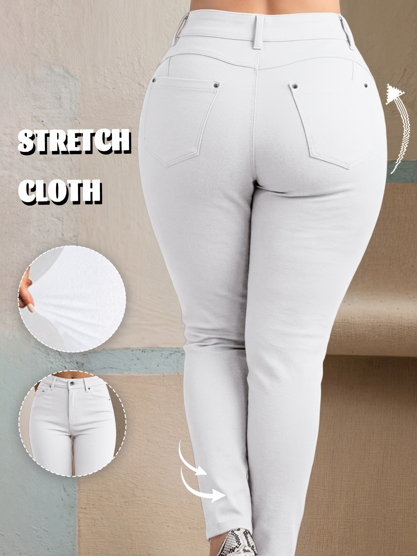 Women's Casual Pants - Stretch Slim fit 81 detail view