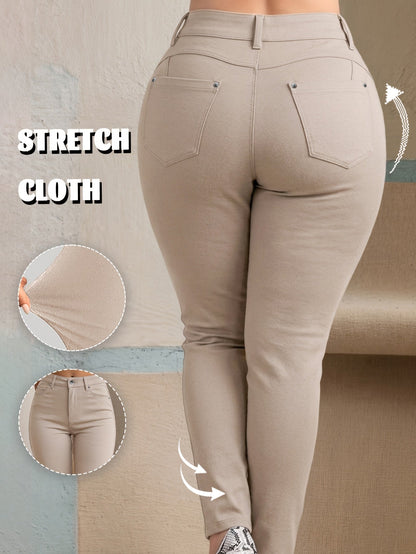 Women's Casual Pants - Stretch Slim fit 81 – Apricot option – view 4
