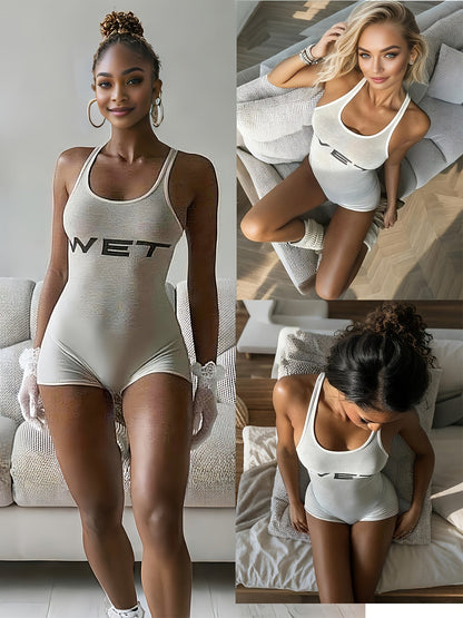 Women's Casual Romper - Short Leg detail view