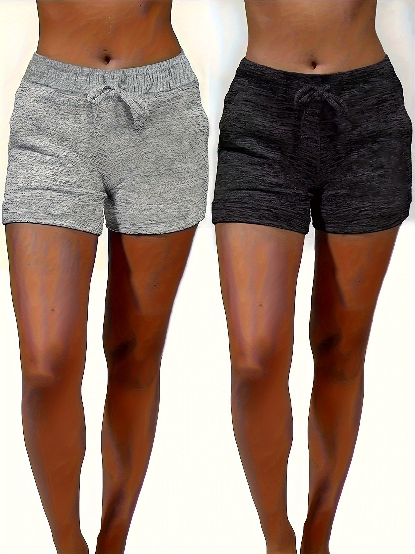 Women's Casual Shorts - 2-Pack Pockets – Grey option – main product image