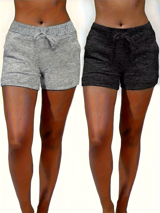 Women's Casual Shorts - 2-Pack Pockets – Grey option – main product image