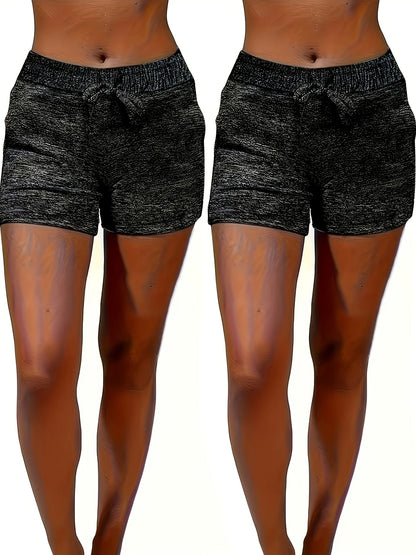 Women's Casual Shorts - 2-Pack Pockets – Grey option – view 3