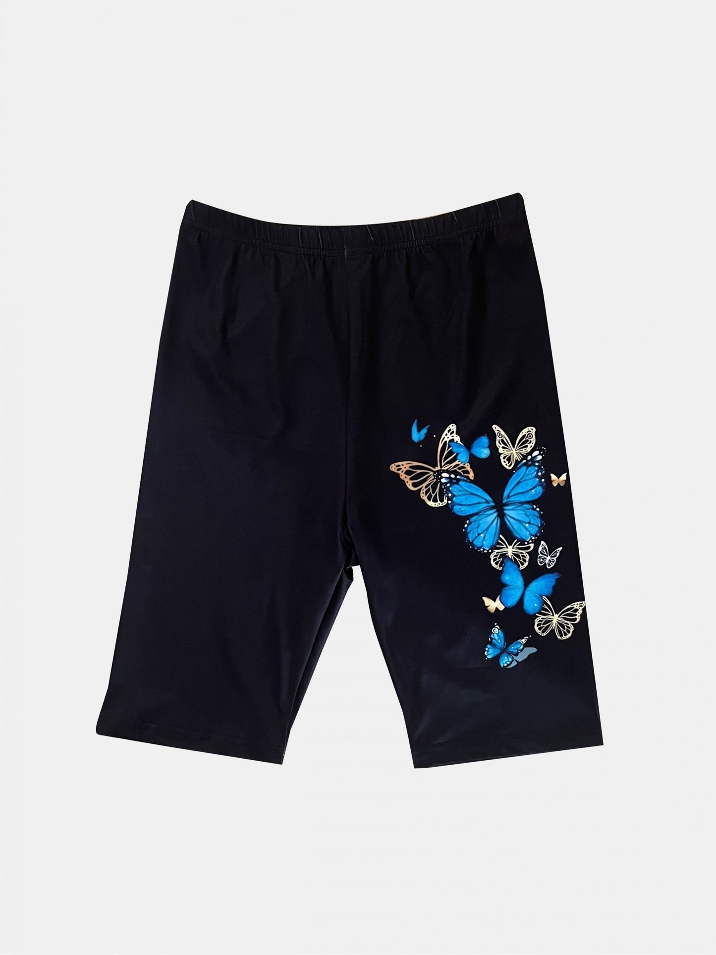 Women's Casual Shorts - Clean Finish Butterfly Print detail view