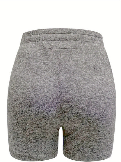 Women's Casual Shorts - Drawstring Graphic Print detail view