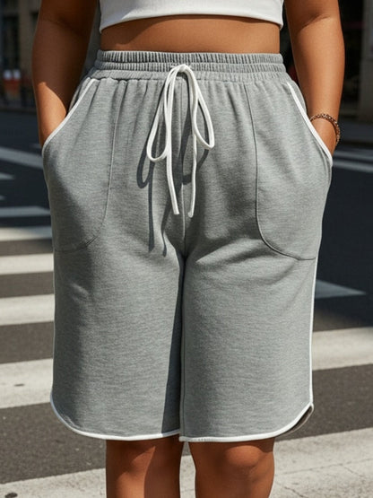Women's Casual Shorts - Drawstring Waist With Pockets detail view
