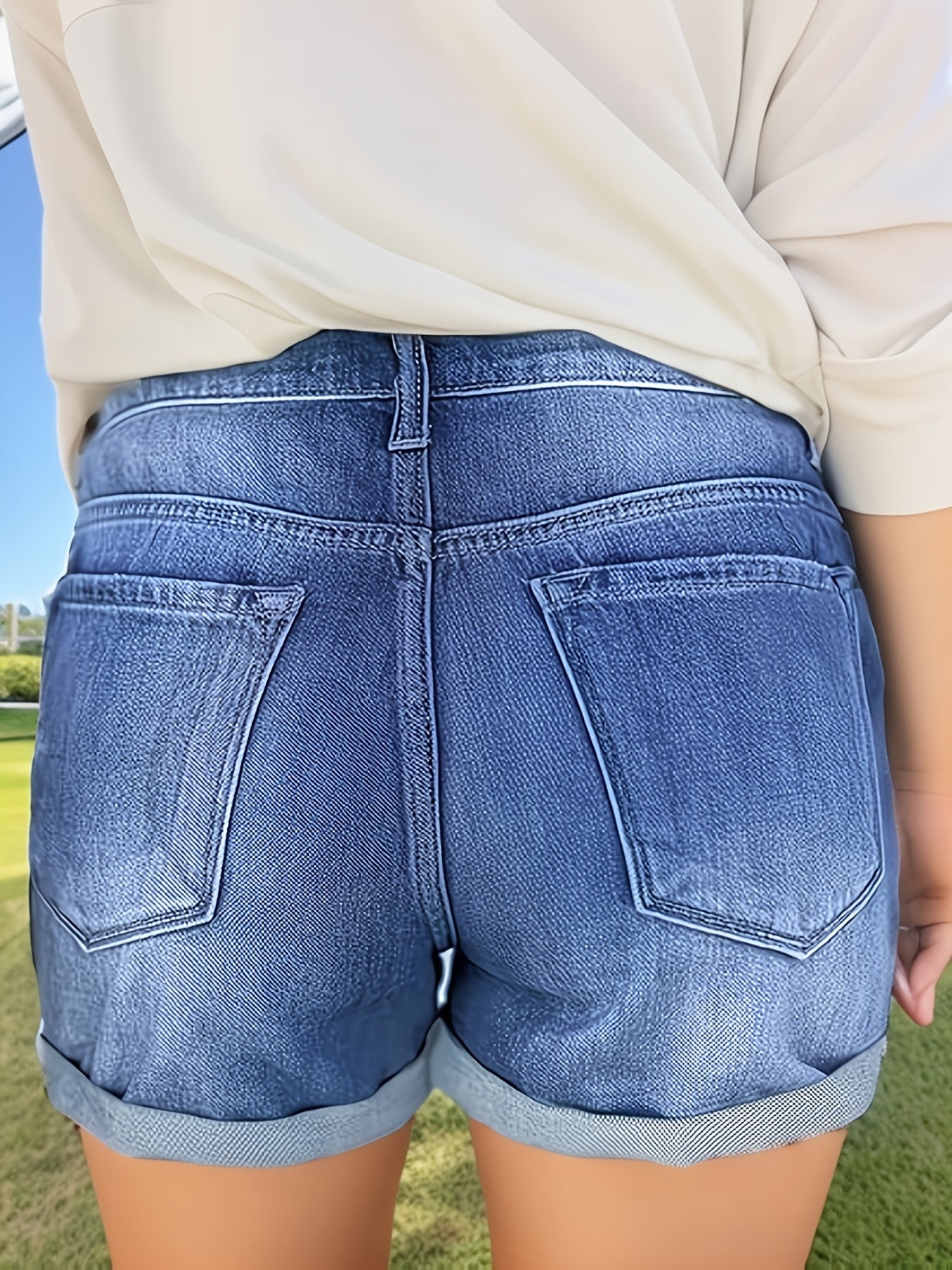 Women's Casual Shorts - Everyday Comfort – Sky Blue detail view