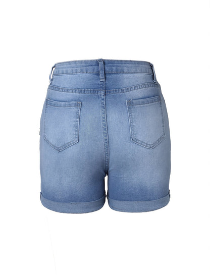 Women's Casual Shorts - Everyday Comfort – Sky Blue detail view