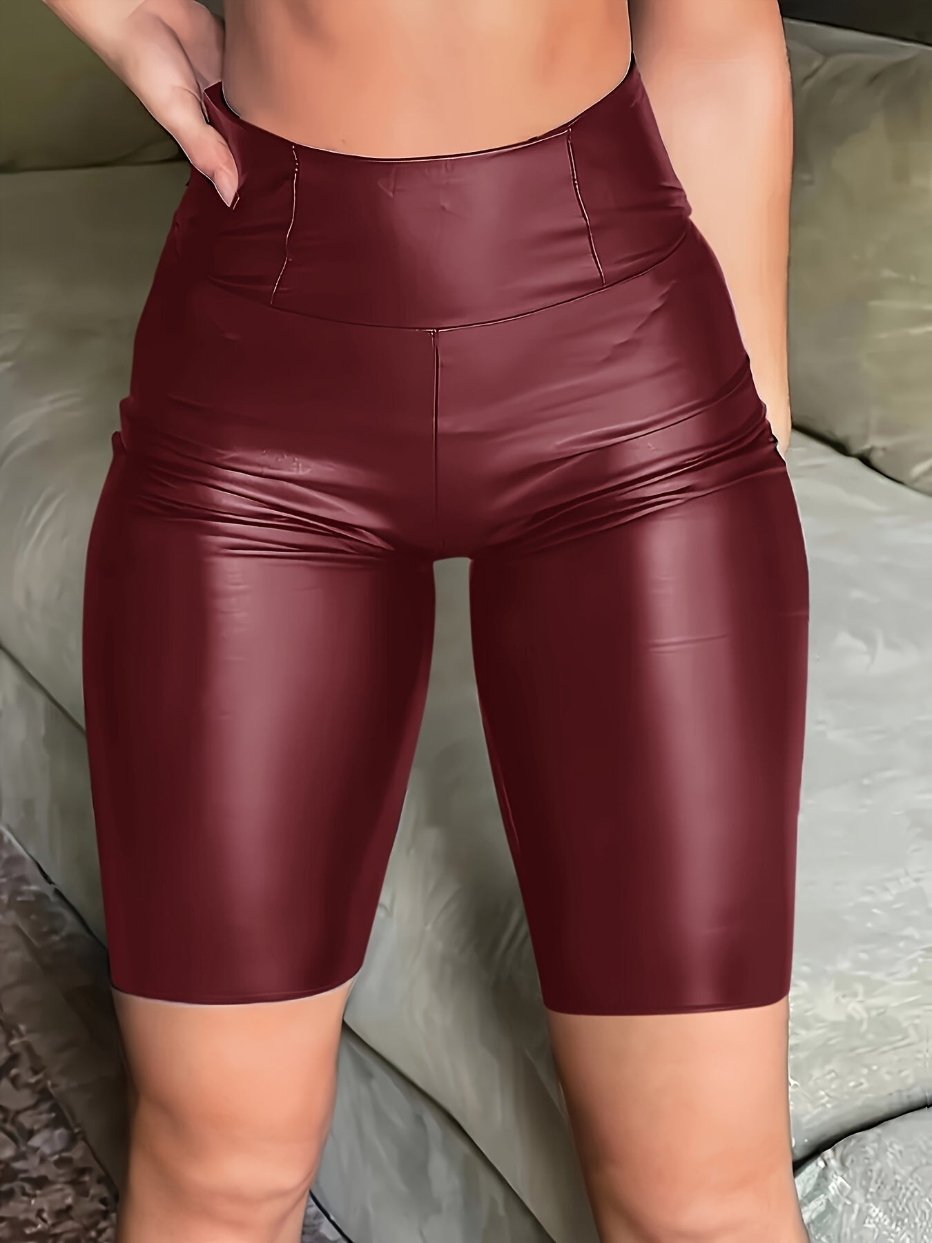 Women's Casual Shorts - High-Waist Fit – Black – main product image