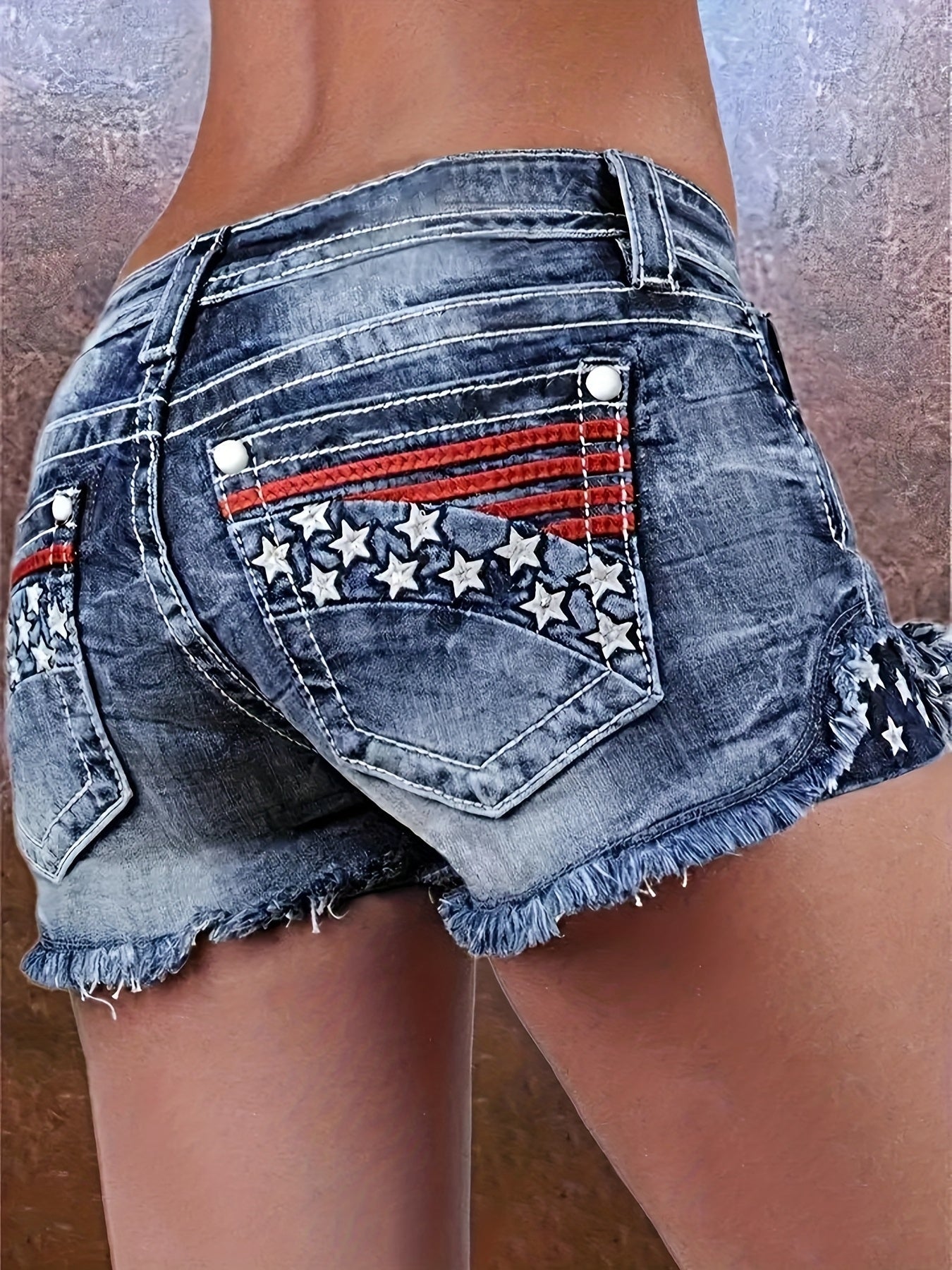 Women's Casual Shorts - High-Waist Fit – Medium Blue / Black – Blue option – main product image