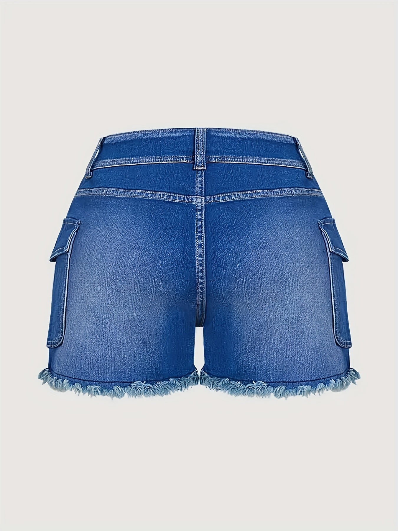Women's Casual Shorts - High-Waist Fit – Royal Blue detail view