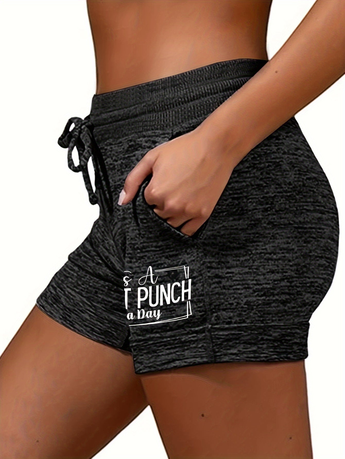 Women's Casual Shorts - Pockets Graphic Print detail view