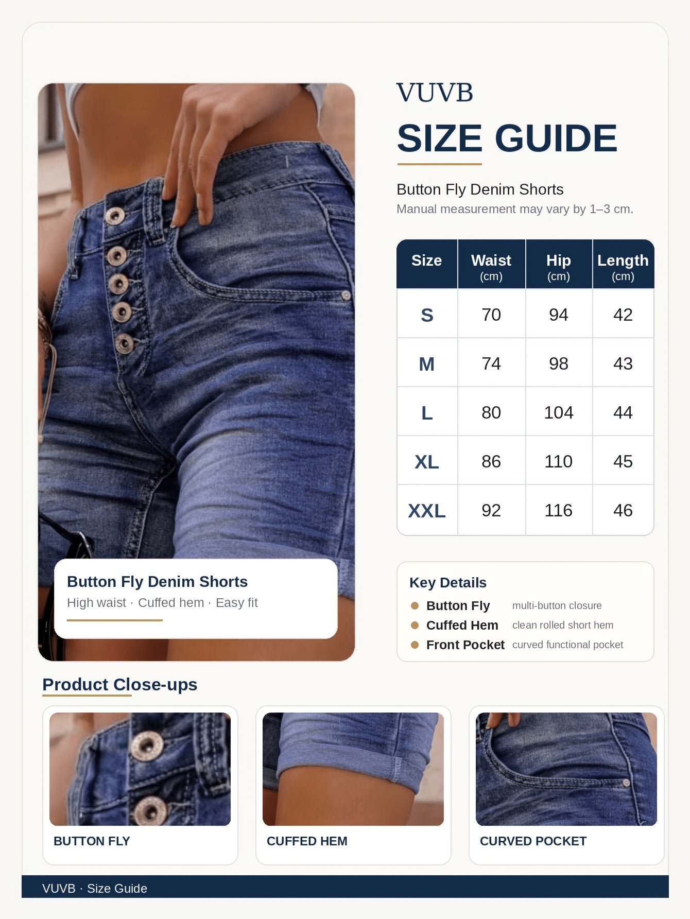 Women's Casual Shorts - Stretch Active Style detail view