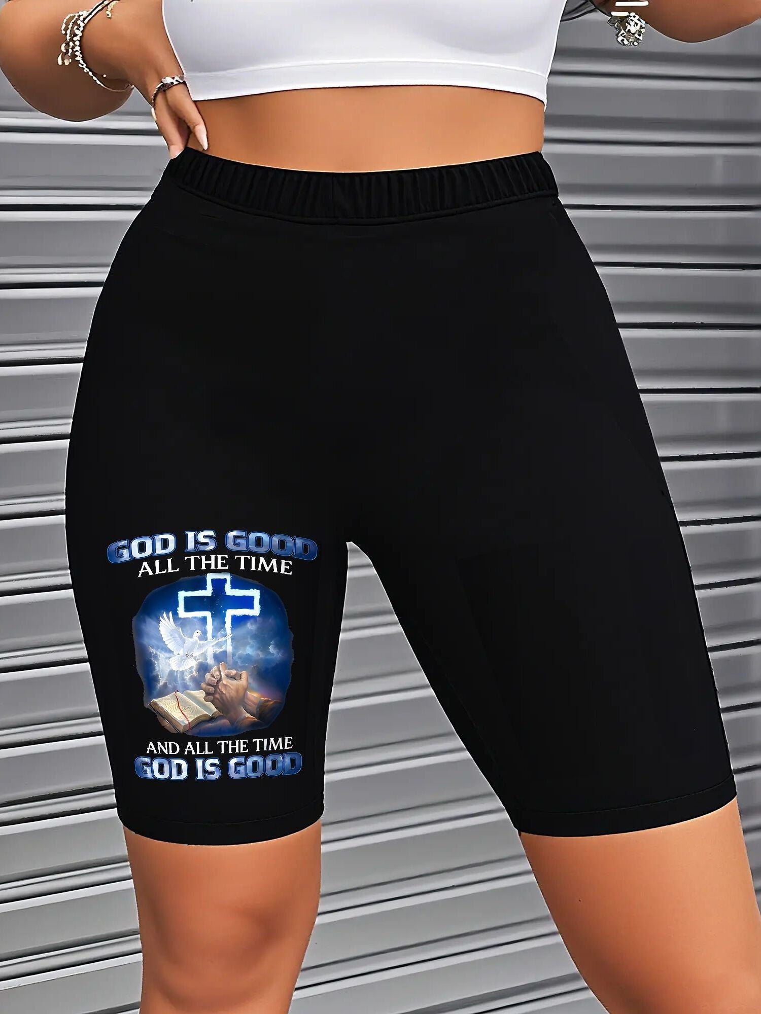 Women's Casual Shorts - Stretch Comfort – Black / Dark Gray detail view