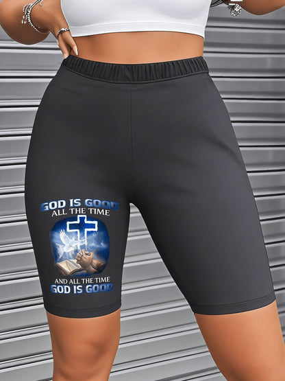 Women's Casual Shorts - Stretch Comfort – Black / Dark Gray detail view