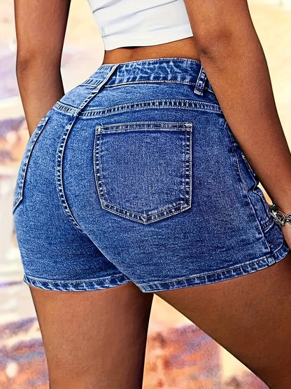 Women's Casual Shorts - Stretch Comfort – Blue / Light Blue detail view