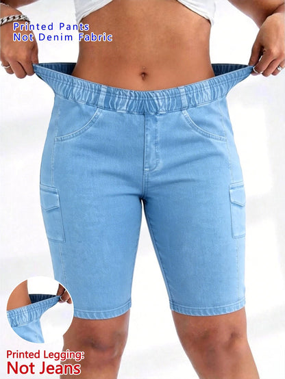 Women's Casual Shorts - Stretch Comfort – Dark Blue / Light Blue – Blue option – main product image
