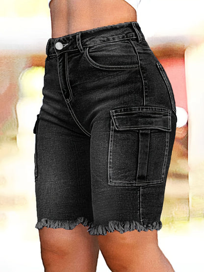 Women's Casual Shorts - Stretch Comfort – Medium Blue Colorway 75941 detail view