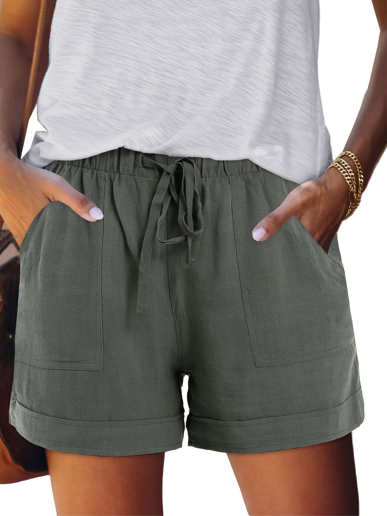 Women's Casual Shorts - Stretch Comfort – Milky – view 3