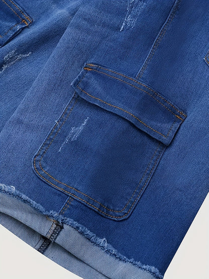 Women's Casual Shorts - Stretch Comfort – Royal Blue detail view