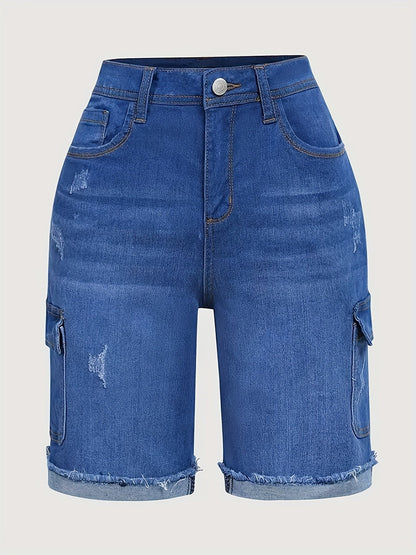 Women's Casual Shorts - Stretch Comfort – Royal Blue detail view