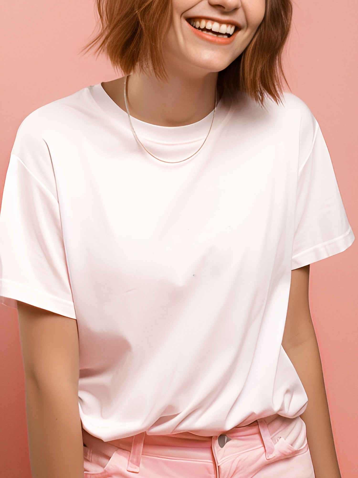 Women's Casual T-Shirt - 5-Pack Crew Neck Short Sleeve detail view