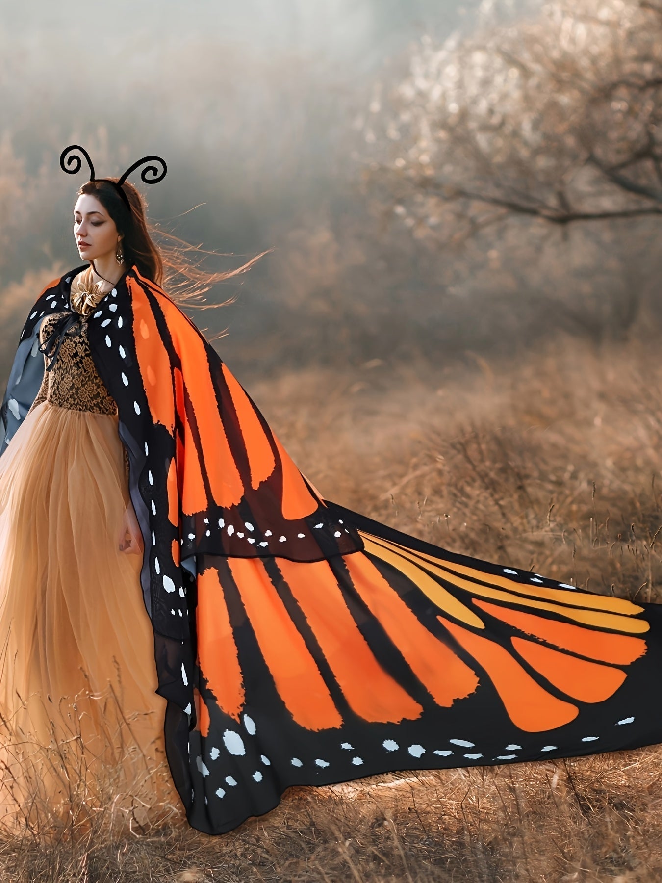 Women's Classic Costume Cape - Regular Fit detail view
